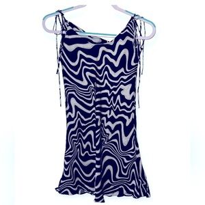 NWT Zara Black, White, And Rust Color Dress